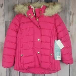 Old Navy Girls Winter Puffer Coat Pink Size 5t